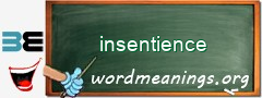 WordMeaning blackboard for insentience